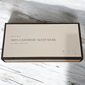 🪷 Alieva Spa Cream Cable 100% Cashmere Sleep Mask Heatable & Weighted